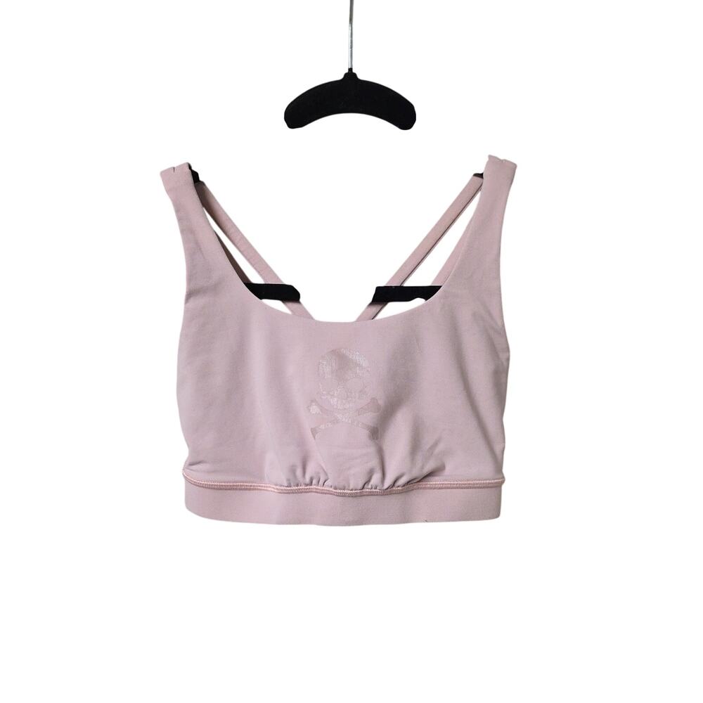 Lululemon x SoulCycle Align Twilight Rose Skull Graphic Sports Bra Womens Size 4